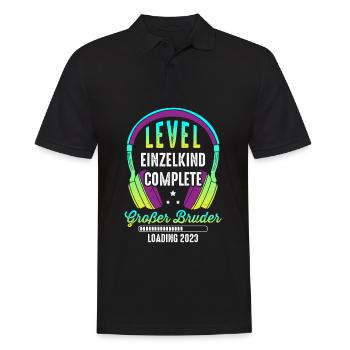 Großer Bruder 2023 Einzelkind Complete Gamer - Männer Poloshirt - Schwarz - Vorne - Kai (181cm)