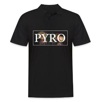 PYRO Firework - Männer Poloshirt - Schwarz - Vorne - Kai (181cm)