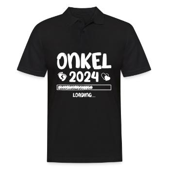 Onkel Loading 2024 Onkel - Männer Poloshirt - Schwarz - Vorne - Kai (181cm)