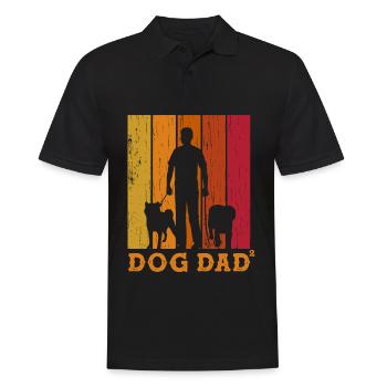 Retro Dog Dad High 2 - Men's Polo Shirt - black - Front - Kai (181cm)
