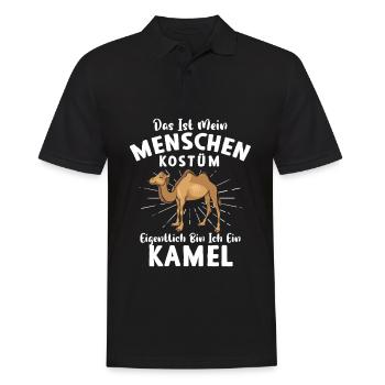 Das ist mein Menschen Kostüm Ich bin ein Kamel - Männer Poloshirt - Schwarz - Vorne - Kai (181cm)