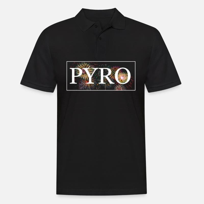 PYRO Firework - Männer Poloshirt - Schwarz