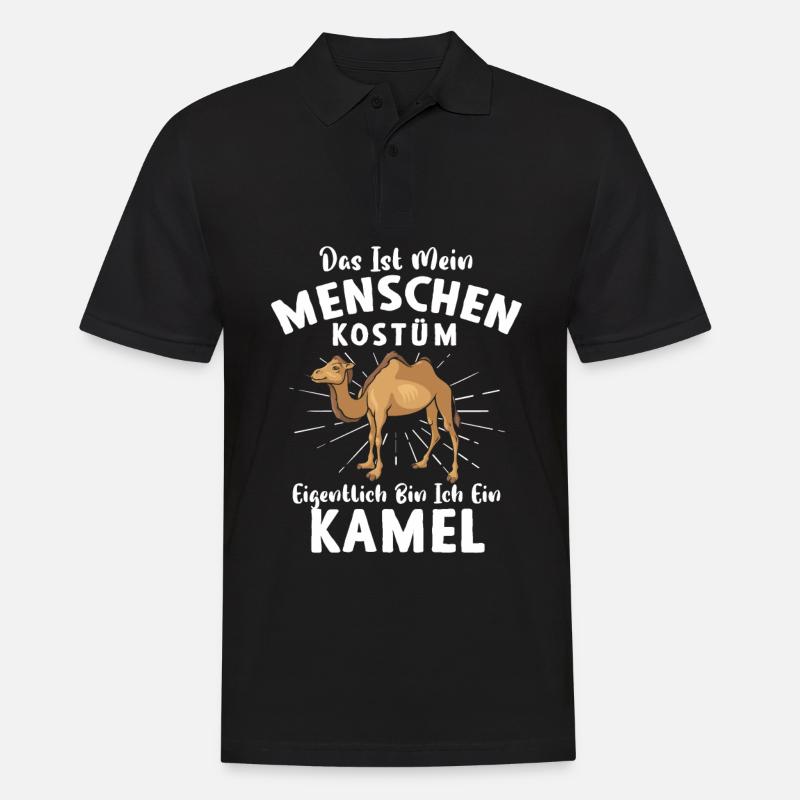 Das ist mein Menschen Kostüm Ich bin ein Kamel - Männer Poloshirt - Schwarz