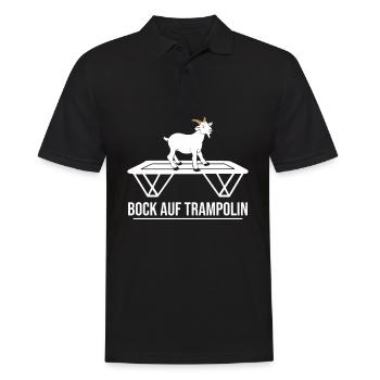 Bock auf Trampolin - Männer Poloshirt - Schwarz - Vorne - Kai (181cm)