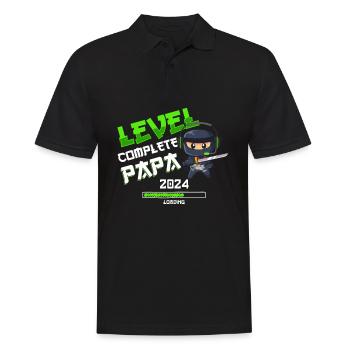Level Complete PAPA 2024 - Men's Polo Shirt - black - Front - Kai (181cm)