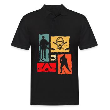 Hockey sur glace Rétro - Polo Homme - noir - Devant - Kai (181cm)