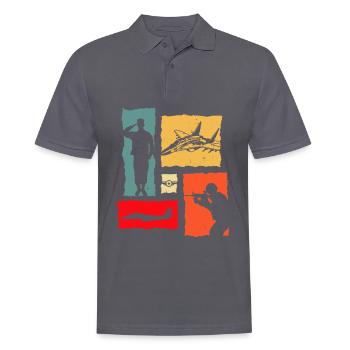 Soldier Retro Air Force - Männer Poloshirt - Anthrazit - Vorne - Nico (186cm)