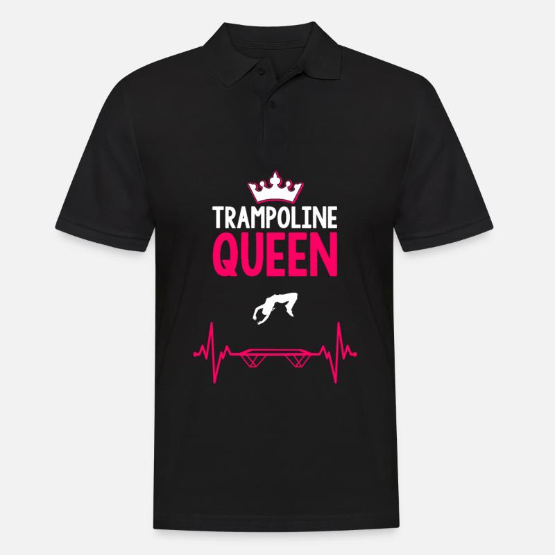 Trampoline Queen - Männer Poloshirt - Schwarz