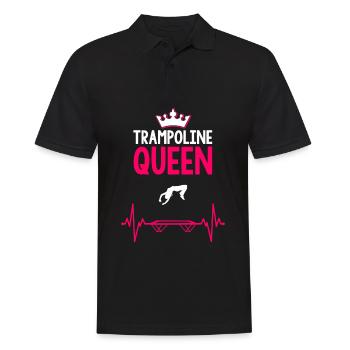 Trampoline Queen - Männer Poloshirt - Schwarz - Vorne - Kai (181cm)