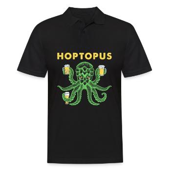 Hoptopus Squid Bière Poulpe - Polo Homme - noir - Devant - Kai (181cm)