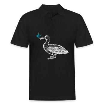 Mouette au papillon - Polo Homme - noir - Devant - Kai (181cm)
