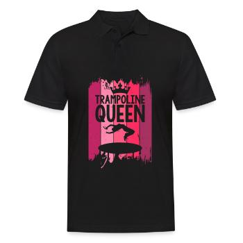 Trampoline Queen Trampolin - Männer Poloshirt - Schwarz - Vorne - Kai (181cm)