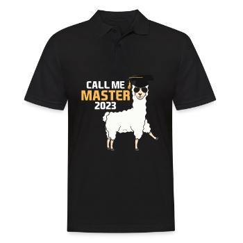 Call me Master 2023 - Men's Polo Shirt - black - Front - Kai (181cm)
