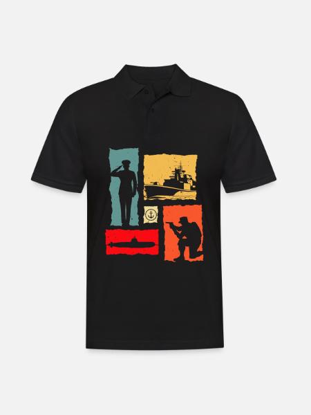 Soldier Retro - Men's Polo Shirt - black