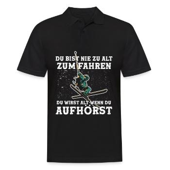 Du bist nie zu alt zum Fahren Ski - Männer Poloshirt - Schwarz - Vorne - Kai (181cm)