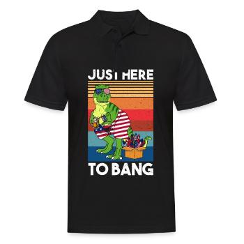 Juste ici pour frapper l’Amérique T-Rex Dino Feux d’artifice - Polo Homme - noir - Devant - Kai (181cm)