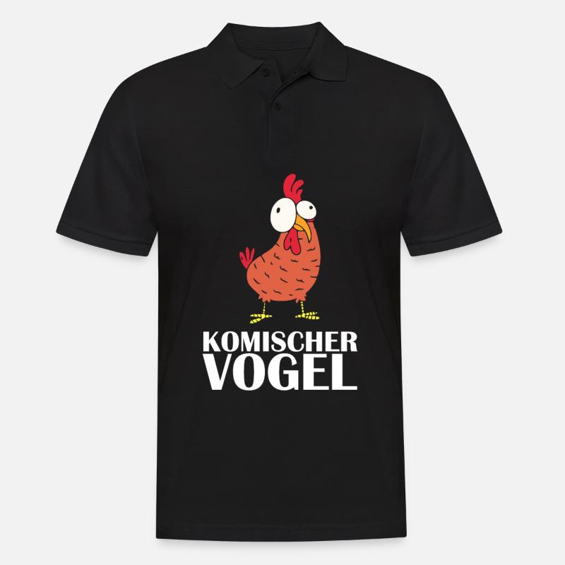 Komischer Vogel - Männer Poloshirt - Schwarz