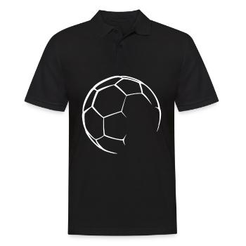 Fußball Silhouette - Männer Poloshirt - Schwarz - Vorne - Kai (181cm)