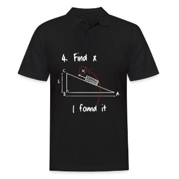 Find X I found it Mathematik - Men's Polo Shirt - black - Front - Kai (181cm)