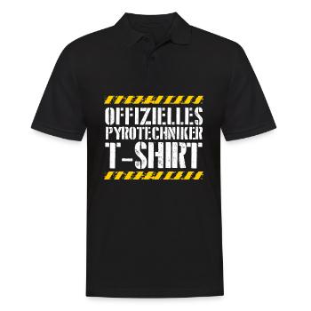 Offizieller Pyrotechniker - Männer Poloshirt - Schwarz - Vorne - Kai (181cm)