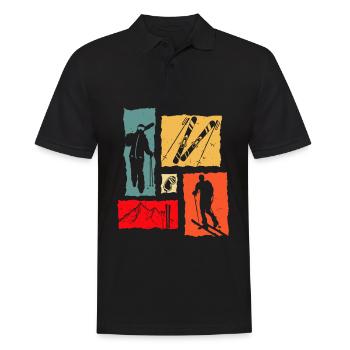 Skis de randonnée rétro - Polo Homme - noir - Devant - Kai (181cm)