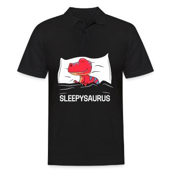 Official Napping Shirt Sleeping Dino - Men's Polo Shirt - black - Front - Kai (181cm)