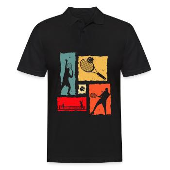 Tennis Rétro - Polo Homme - noir - Devant - Kai (181cm)