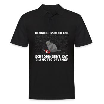 À l’intérieur de la boîte La revanche du chat de Schrödinger - Polo Homme - noir - Devant - Kai (181cm)
