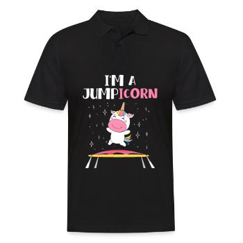 Jumpicorn Unicorn Trampolines - Polo Homme - noir - Devant - Kai (181cm)