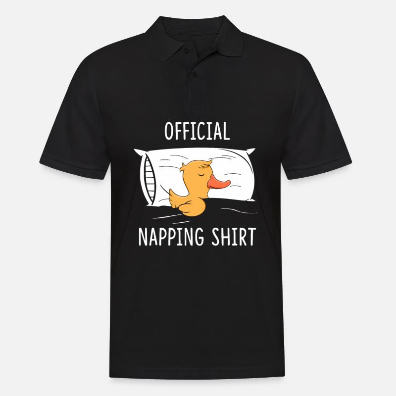 Official Napping Shirt Quietscheente - Männer Poloshirt - Schwarz