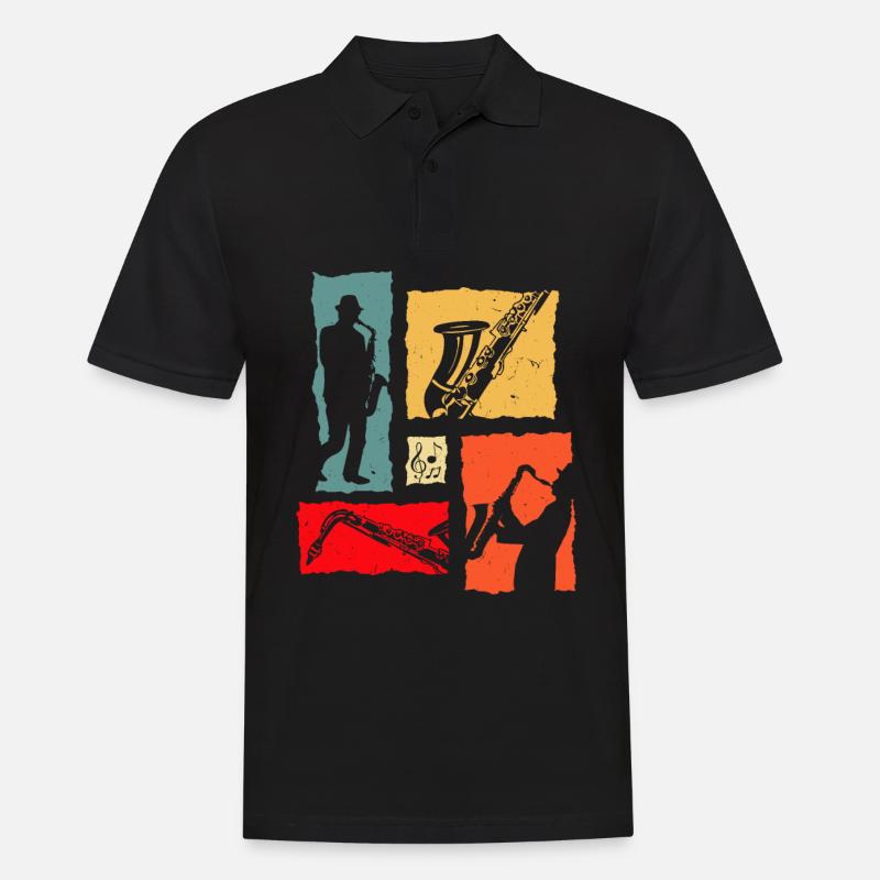 Trompette Rétro - Polo Homme - noir