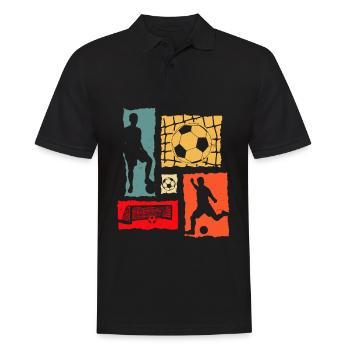 Soccer Player Retro - Men's Polo Shirt - black - Front - Kai (181cm)