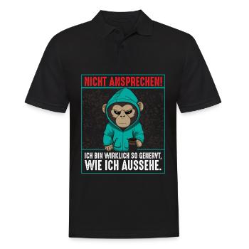 Nicht Ansprechen Ich Bin Wirklich So Genervt - Männer Poloshirt - Schwarz - Vorne - Kai (181cm)