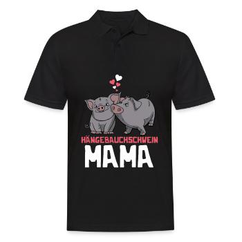 Schweine Hängebauchschwein Mama Landwirtin - Männer Poloshirt - Schwarz - Vorne - Kai (181cm)
