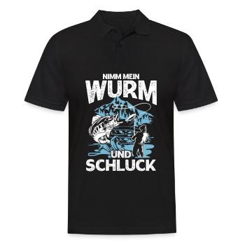 Nimm Mein Wurm Und Schluck - Männer Poloshirt - Schwarz - Vorne - Kai (181cm)