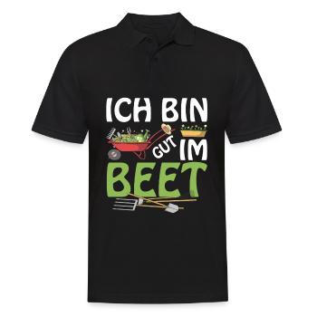 Ich Bin Gut Im Beet Gärtner - Männer Poloshirt - Schwarz - Vorne - Kai (181cm)