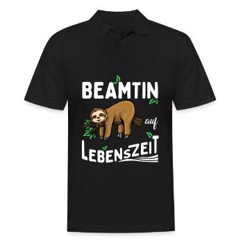 Beamtin auf Lebenszeit Beamter for Life - Männer Poloshirt - Schwarz - Vorne - Kai (181cm)