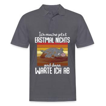 Ich Mache Jetzt Erstmal Nichts - Männer Poloshirt - Anthrazit - Vorne - Nico (186cm)
