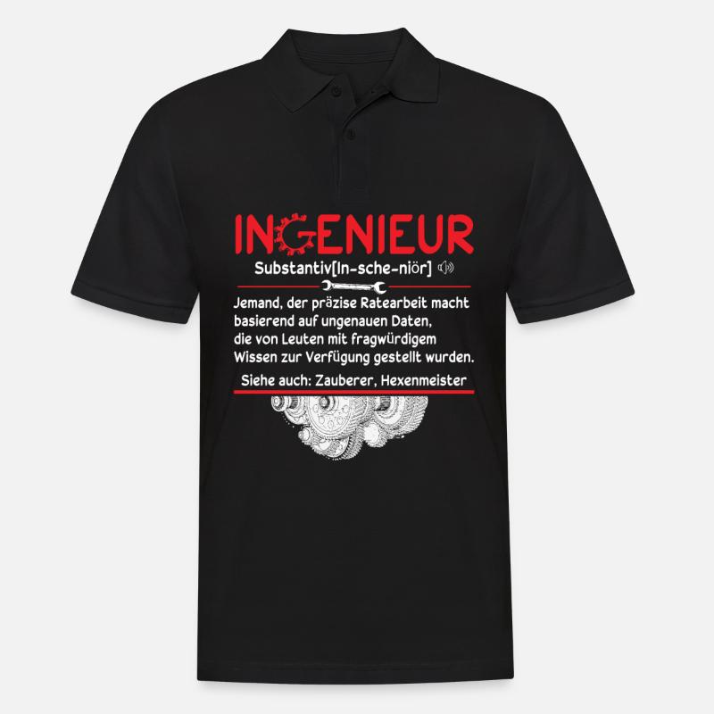 Definition Ingenieur - Männer Poloshirt - Schwarz