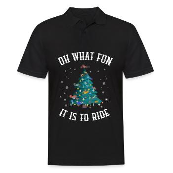 Oh What Fun It Is To Ride - Men's Polo Shirt - black - Front - Kai (181cm)