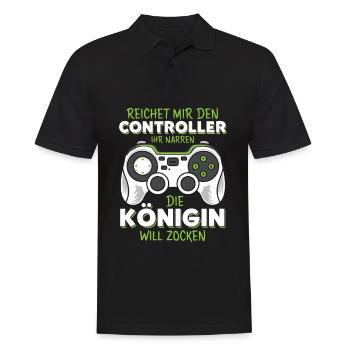 Reichet Mir Controller Ihr Narren Königin Zocken - Männer Poloshirt - Schwarz - Vorne - Kai (181cm)