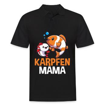Karpfen Mama - Männer Poloshirt - Schwarz - Vorne - Kai (181cm)