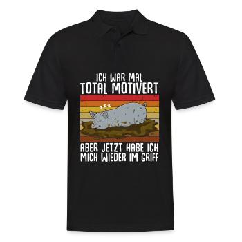 Je suis totalement motivée, mais maintenant je me suis maîtrisée - Polo Homme - noir - Devant - Kai (181cm)