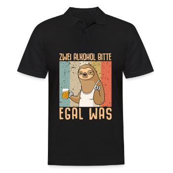Two alcohols please no matter what - Men's Polo Shirt - black - Front - Kai (181cm)