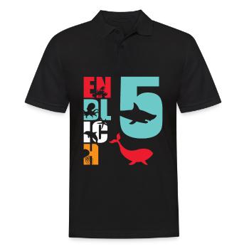 Enfin 5 poissons-requins - Polo Homme - noir - Devant - Kai (181cm)