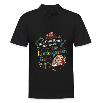 Out of the way: Here comes a kindergartner - Men's Polo Shirt - black - Front - Kai (181cm)