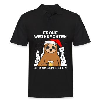 Frohe Weihnachten Ihr Sackpfeifen - Männer Poloshirt - Schwarz - Vorne - Kai (181cm)