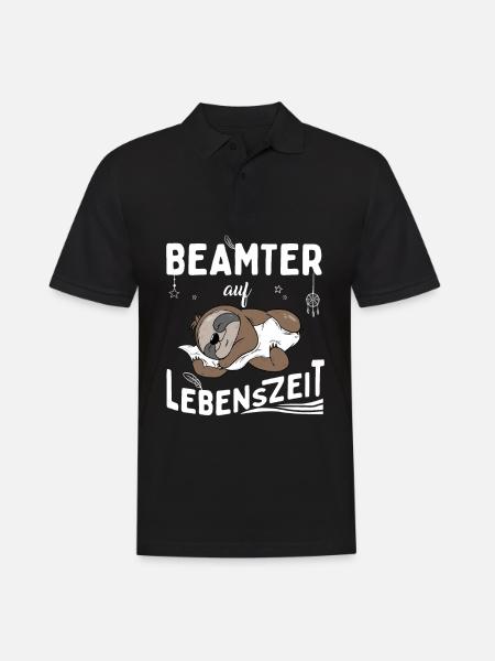 Beamter auf Lebenszeit - Männer Poloshirt - Schwarz