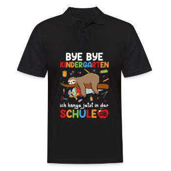 Bye Bye Kindergarten I'm Hanging In School Now - Men's Polo Shirt - black - Front - Kai (181cm)
