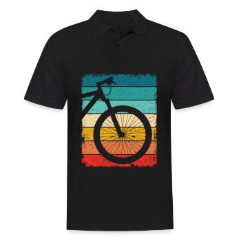 VTT rétro - Polo Homme - noir - Devant - Kai (181cm)